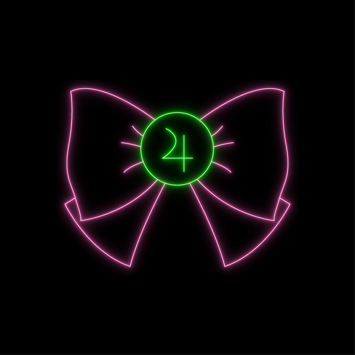 Bright and vibrant Sailor Jupiter Bow Pink Choker Neon Light for anime fans