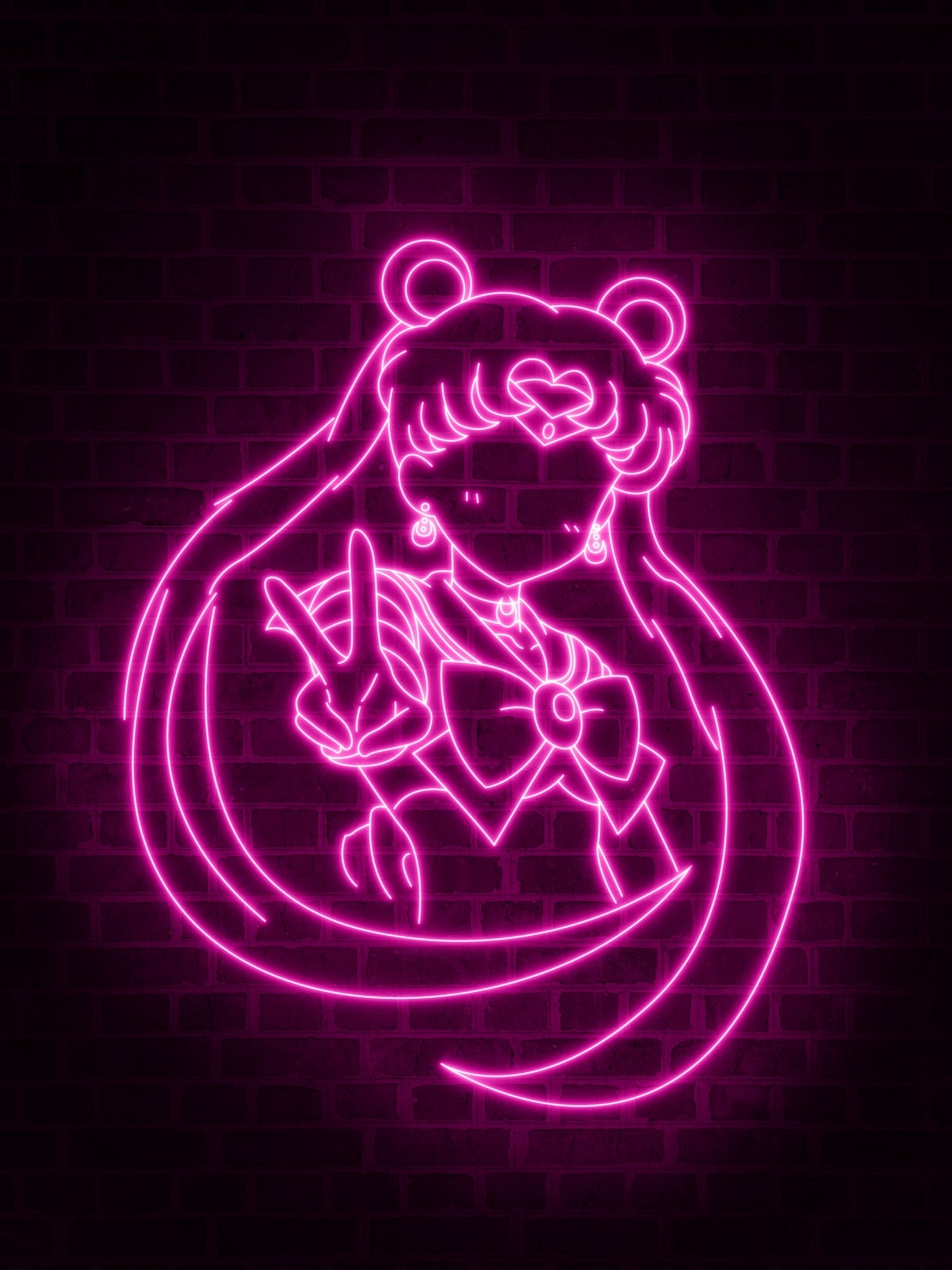 Sailor Moon Neon Sign Pink