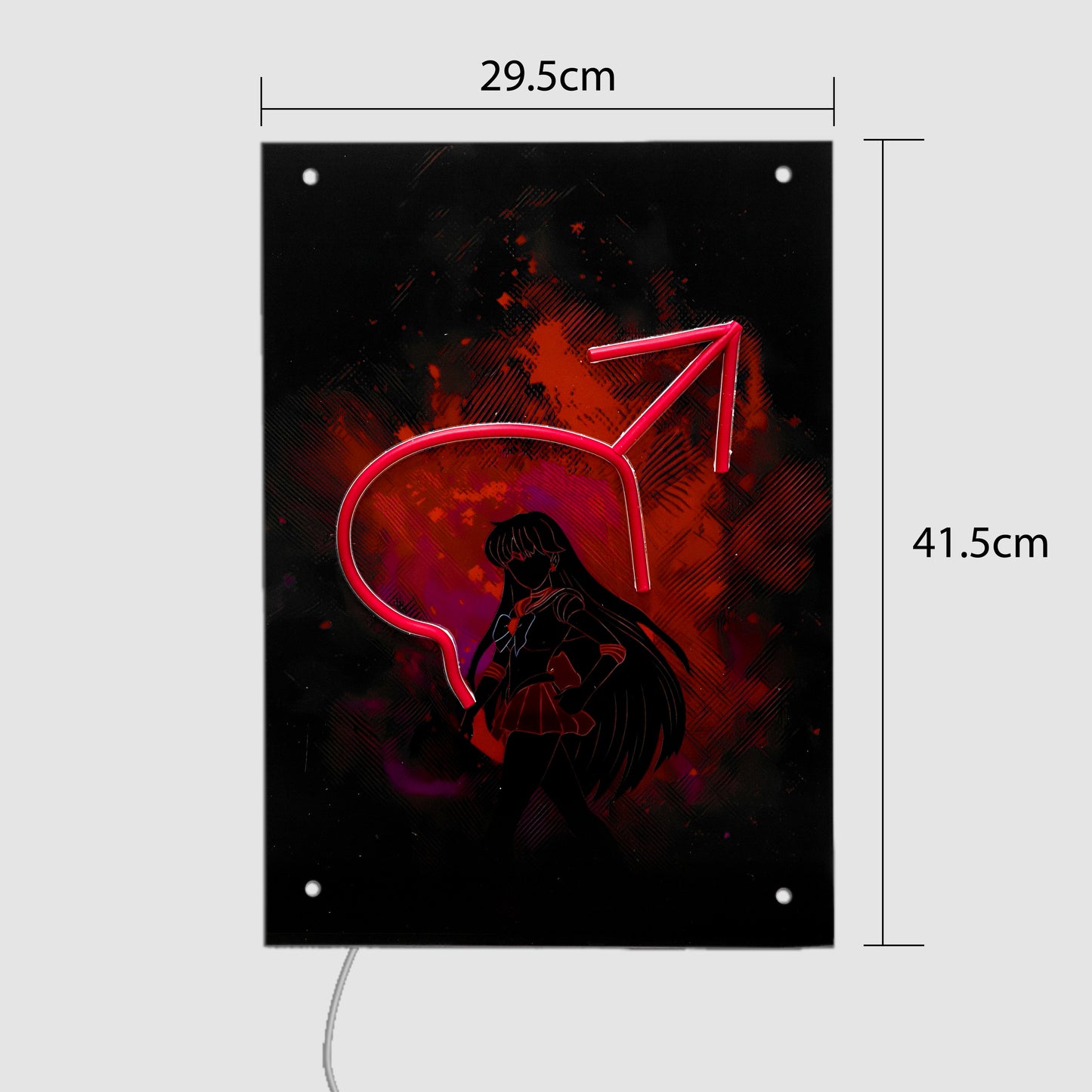 Sailor Mars Custom Neon Wall Decoration Poster Wall Sconce - Stylish Decor