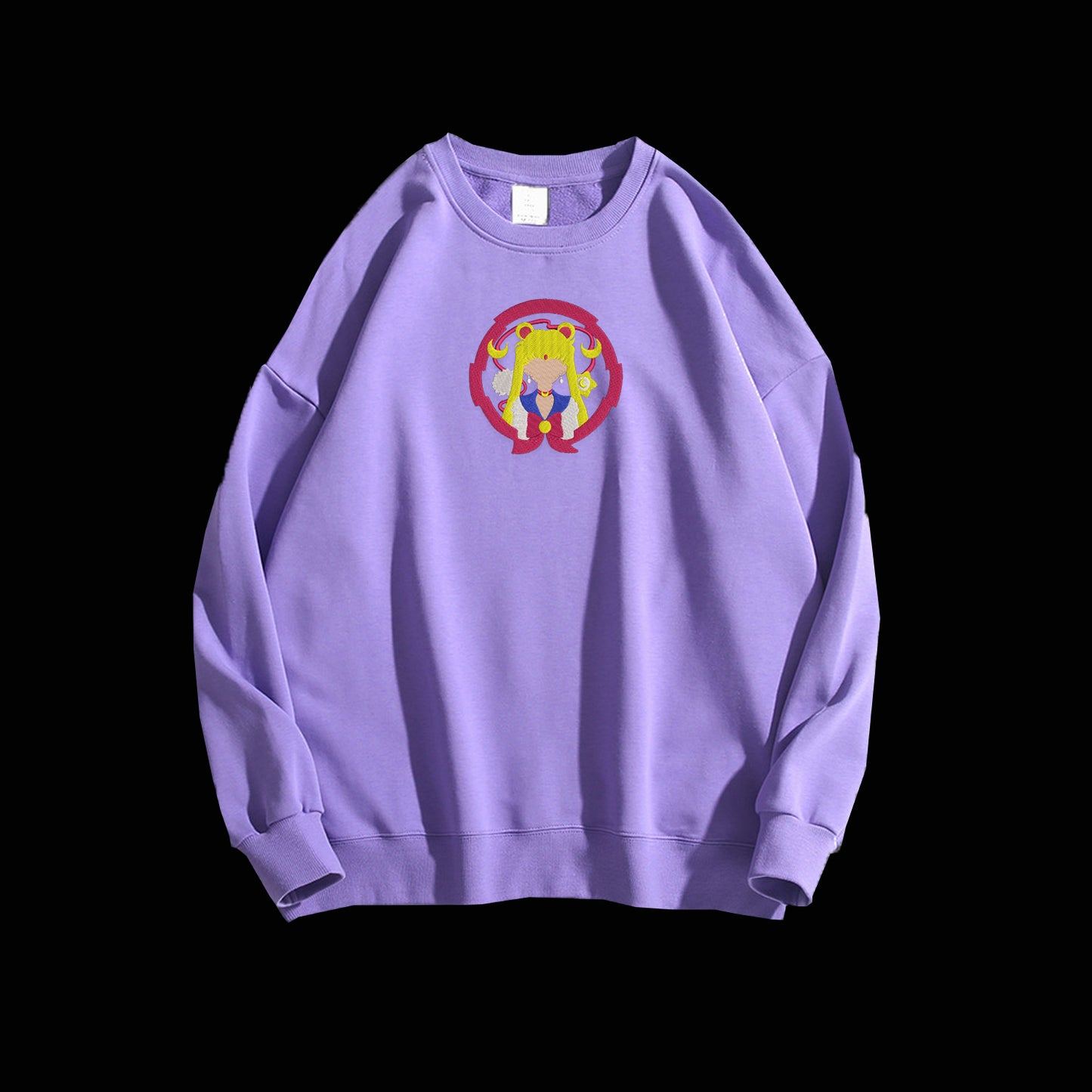 Sailor Moon Floral Embroidery Hoodie Sweatshirt