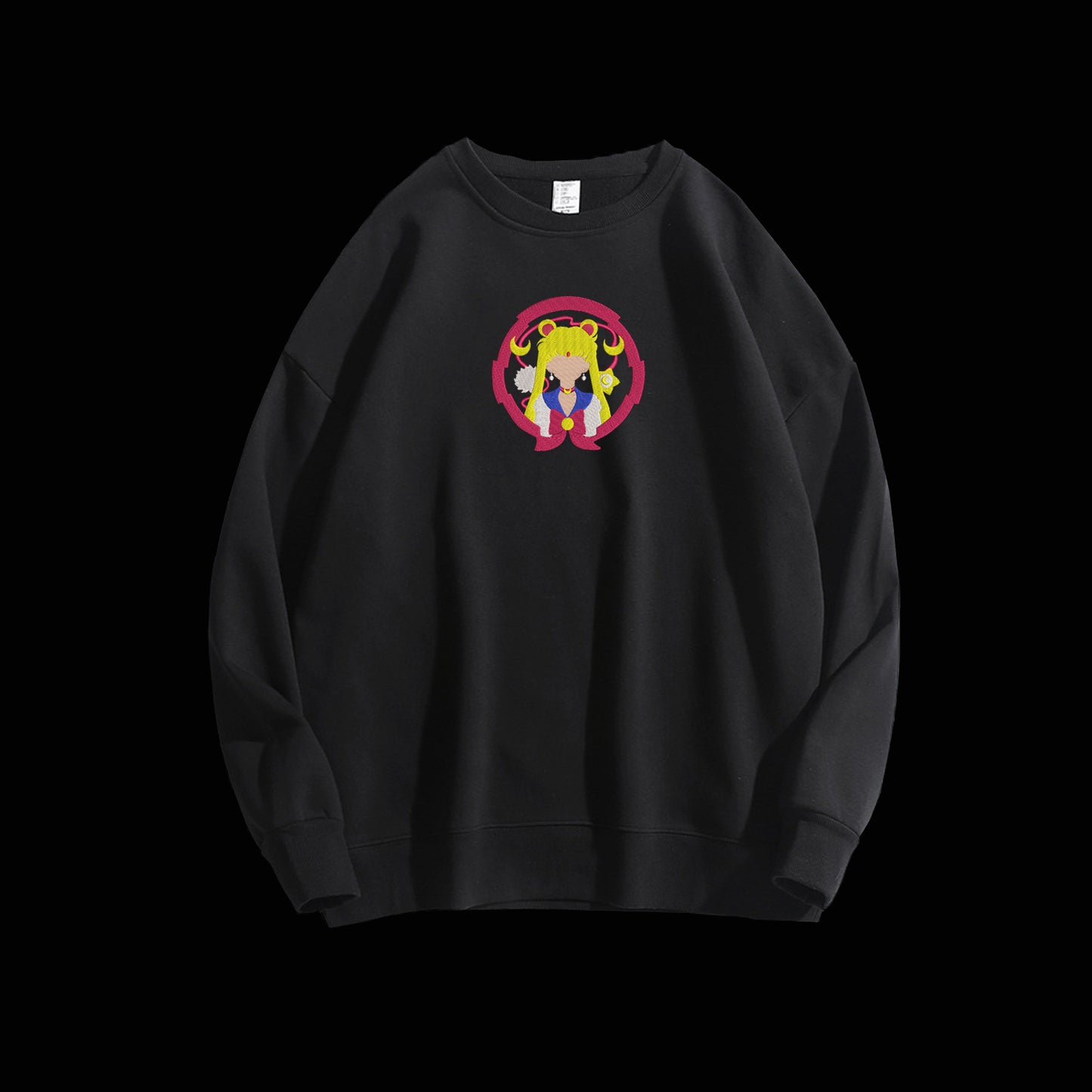 Sailor Moon Floral Embroidery Hoodie Sweatshirt