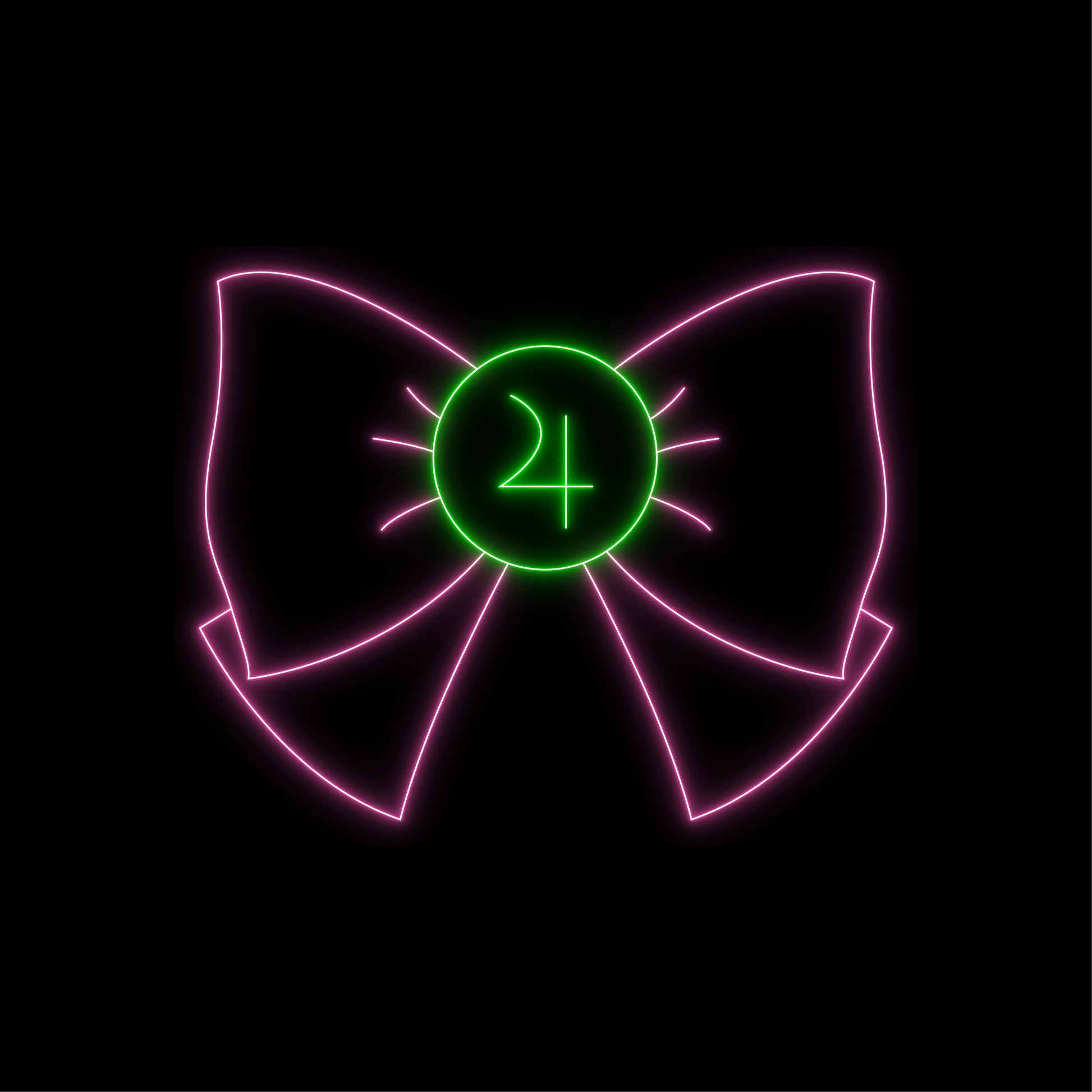 Bright and vibrant Sailor Jupiter Bow Pink Choker Neon Light for anime fans