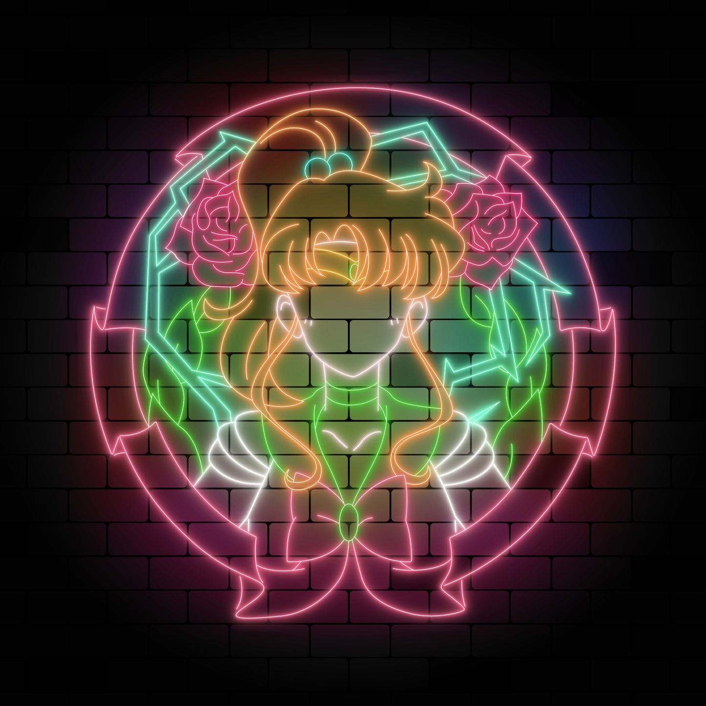 Sailor Jupiter Wreath Neon Sign