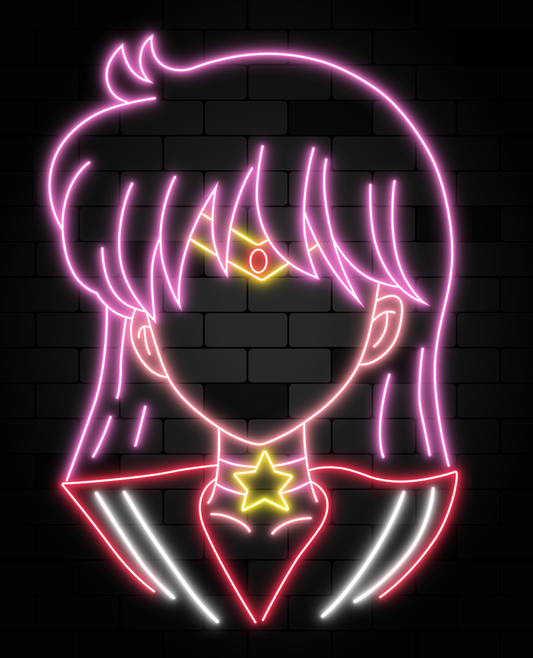 Sailor Mars custom anime led sign