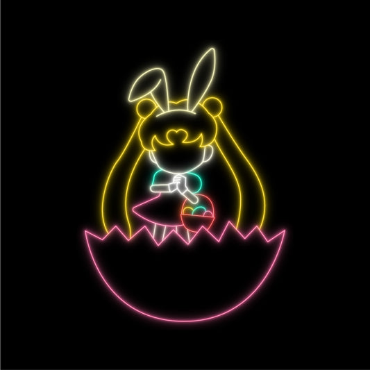 Sailor Moon Easter Neon Sign