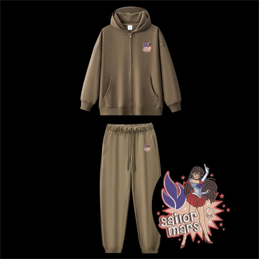 Sailor Mars Hoodie and Sweatpants Set