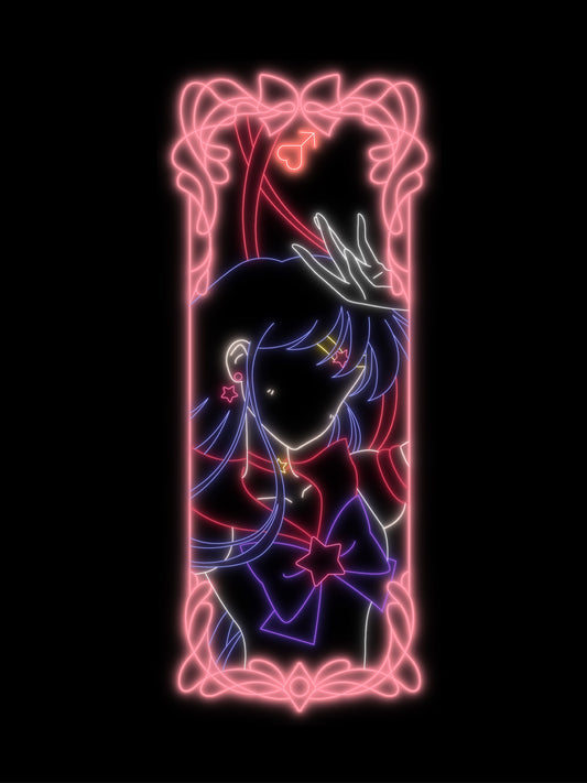 Sailor Mars Neon Cards Series