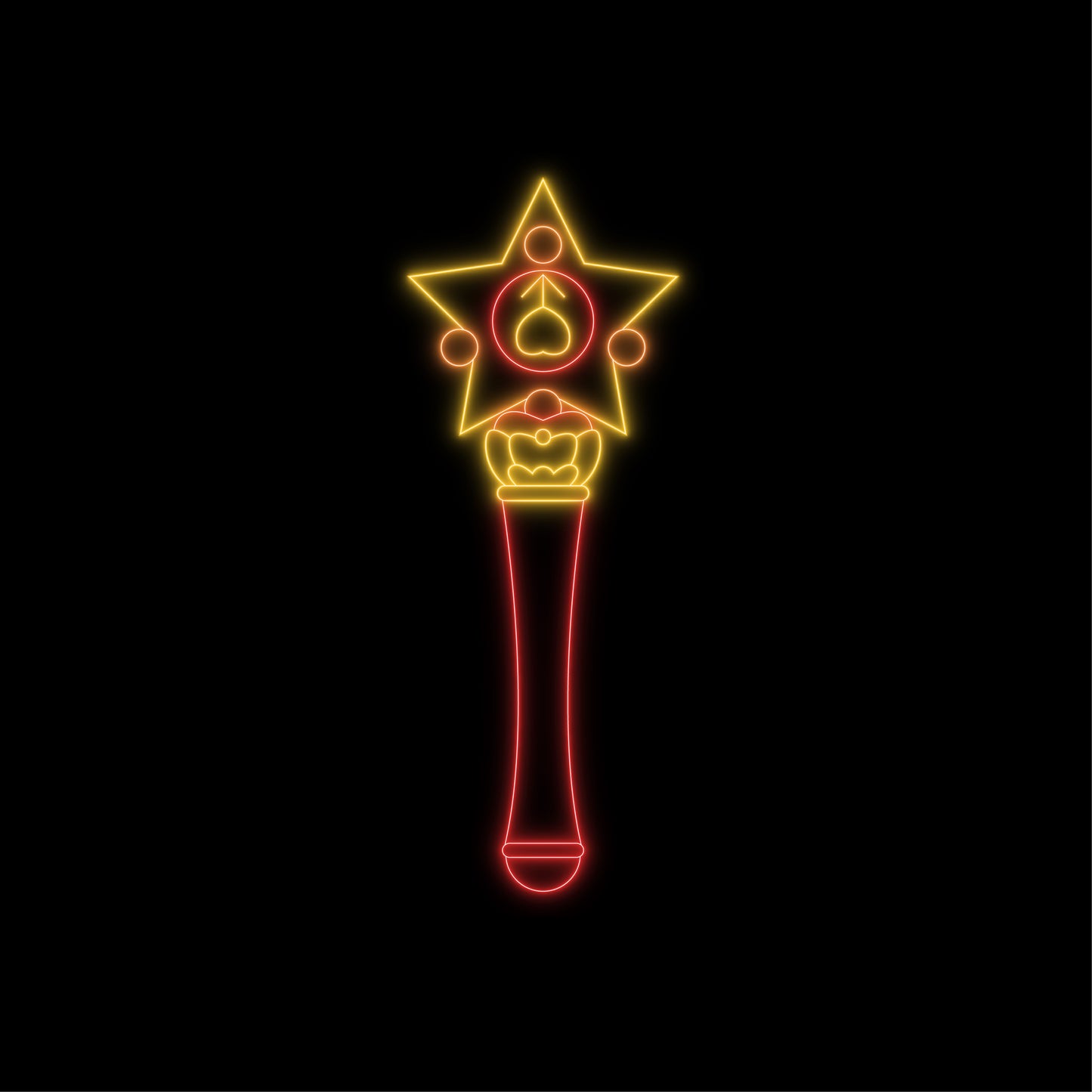 Sailor Mars Star Wand Neon Light