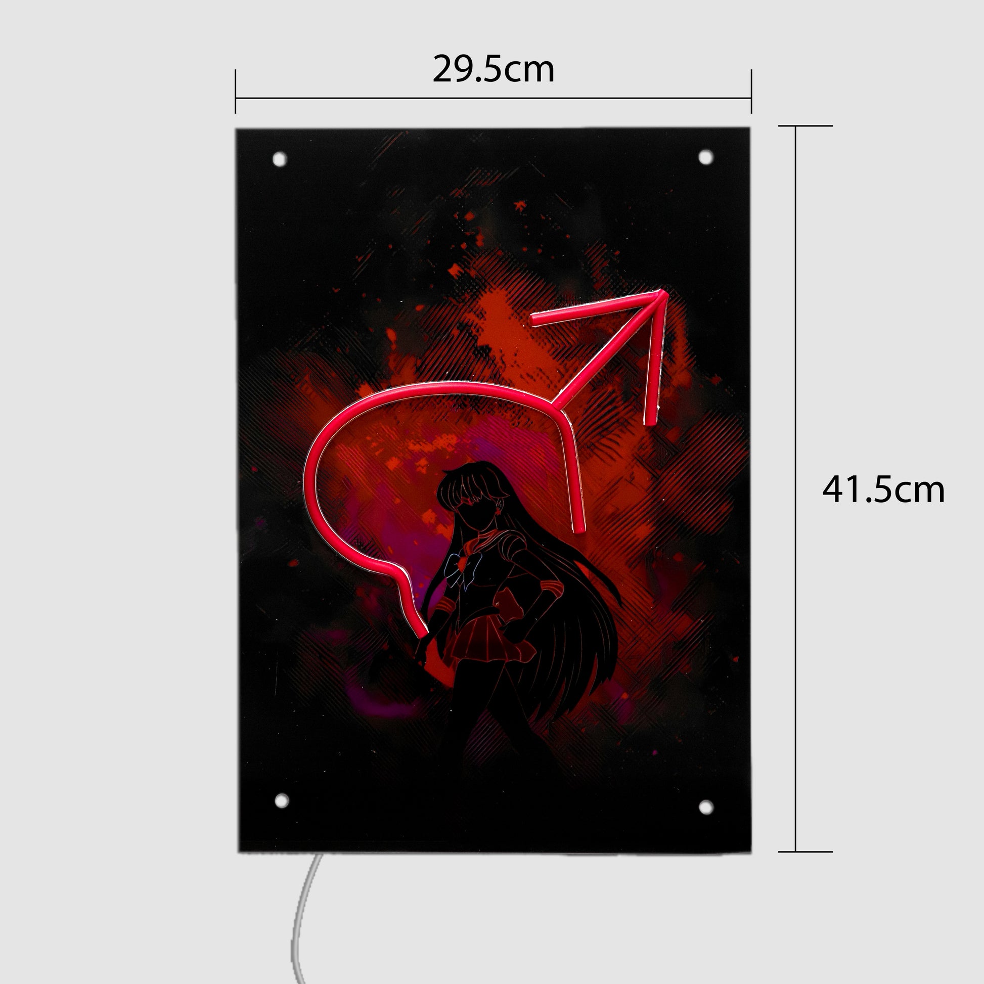 Sailor Mars Custom Neon Wall Decoration Poster Wall Sconce - Stylish Decor