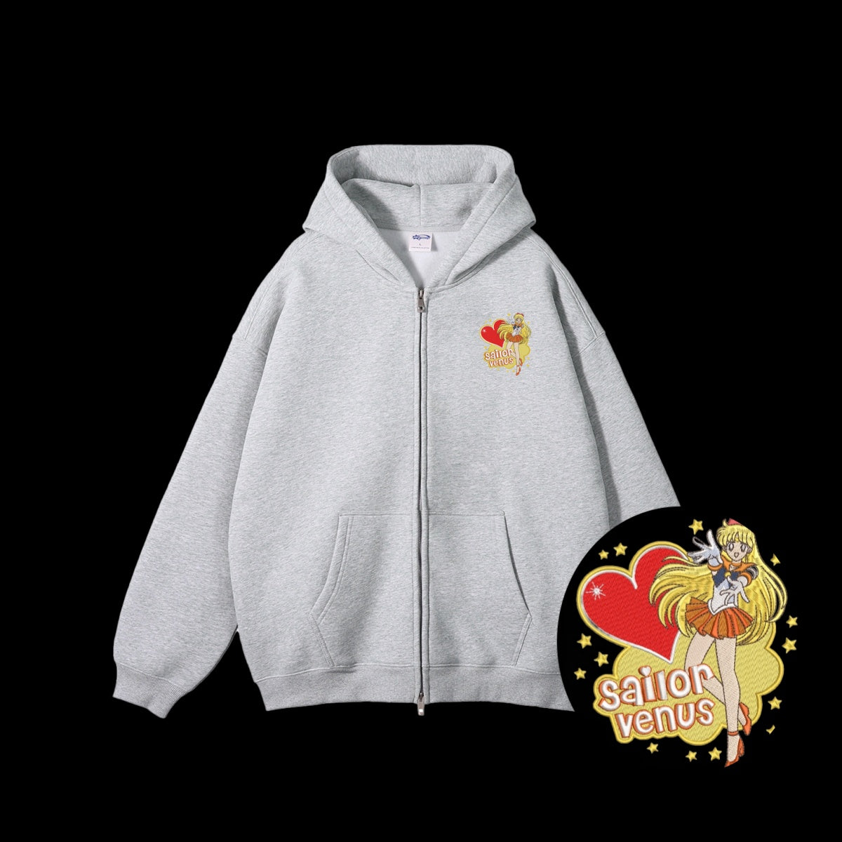 Sailor Venus Heart Zip-Up Hoodie