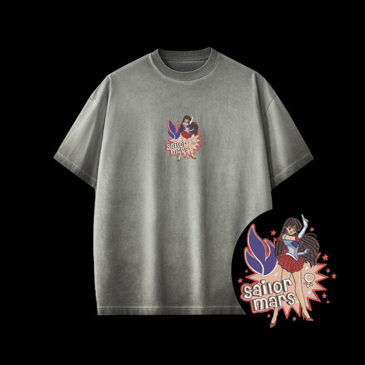 Sailor Mars Washed and Distressed Short-Sleeve T-Shirt