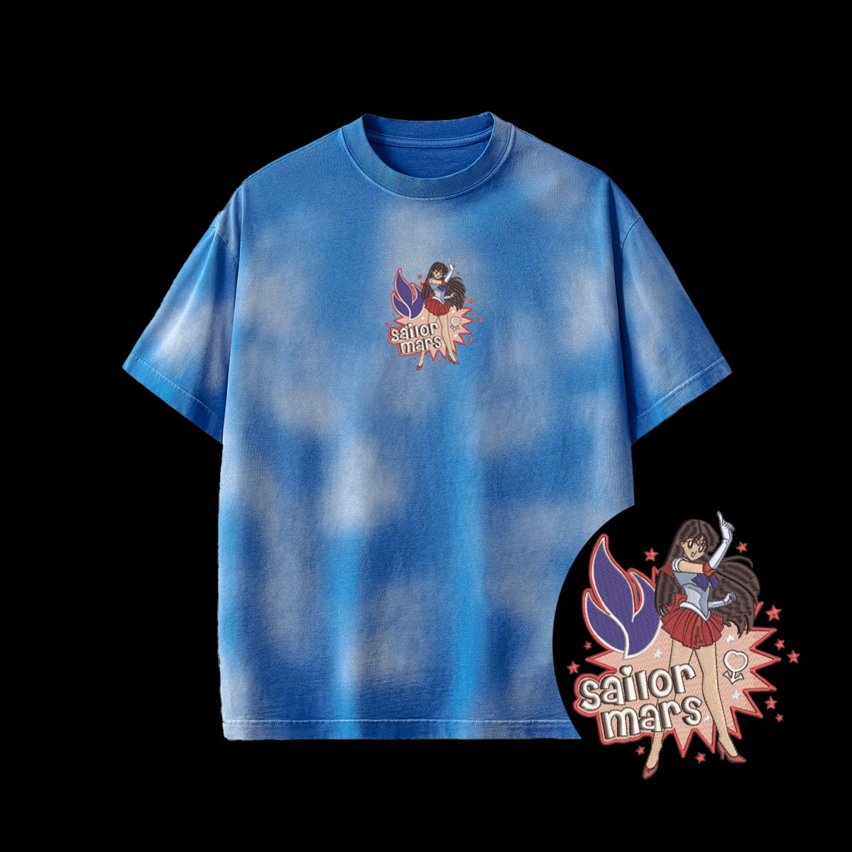 Custom Embroidered Sailor Guardians Tie-Dye T-Shirts