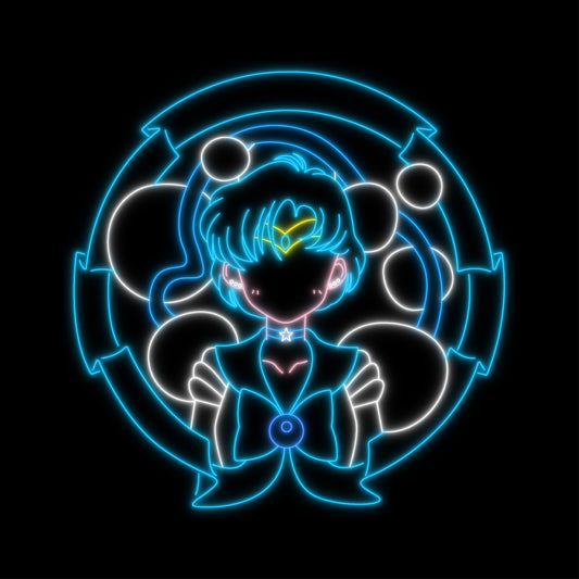 Sailor Mercury Wreath Neon Light - Custom Anime Decor