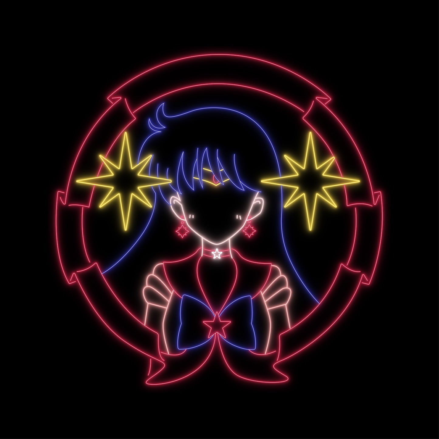 Sailor Mars Wreath Neon Light