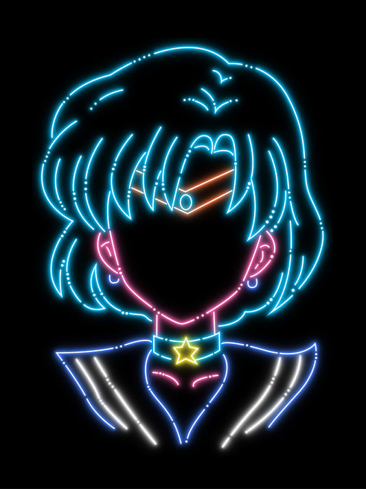 Sailor Mercury neon sign, custom anime led sign