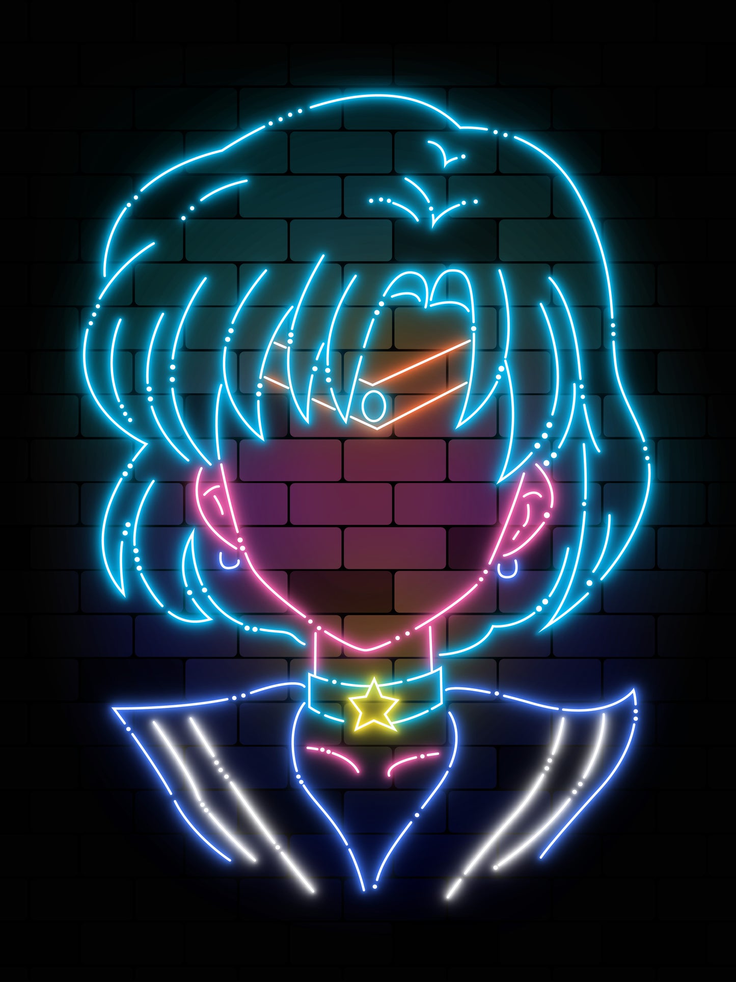 Sailor Mercury neon sign, custom anime led sign