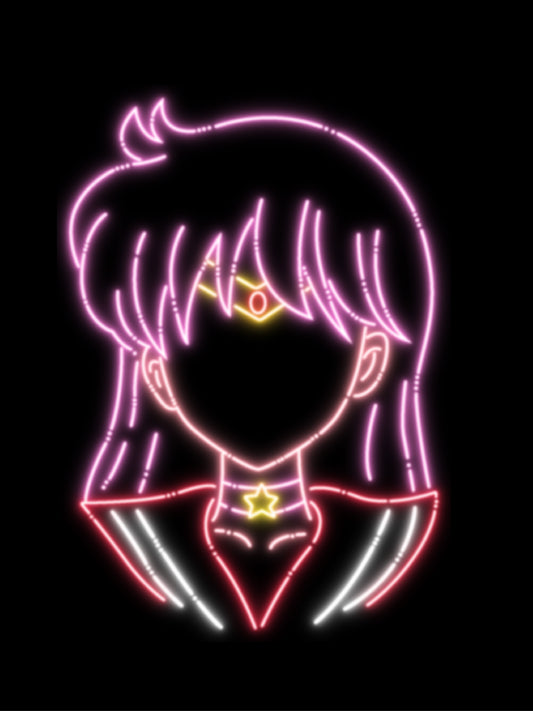 Sailor Mars custom anime led sign