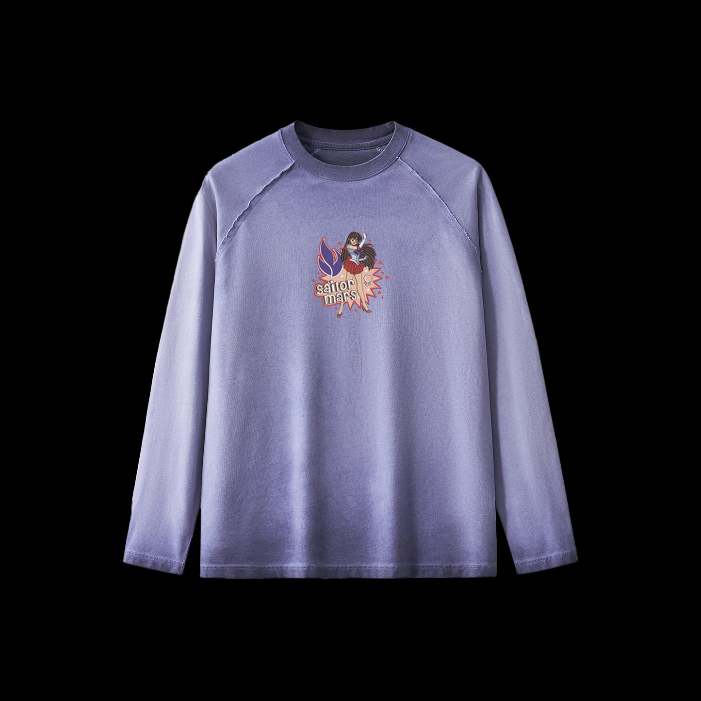 Sailor Mars Washed and Distressed Long-Sleeve T-Shirt