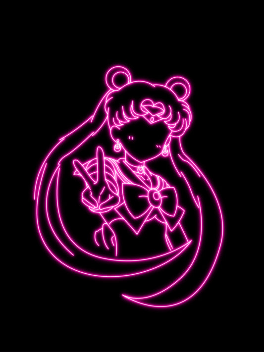 Sailor Moon Neon Sign Pink