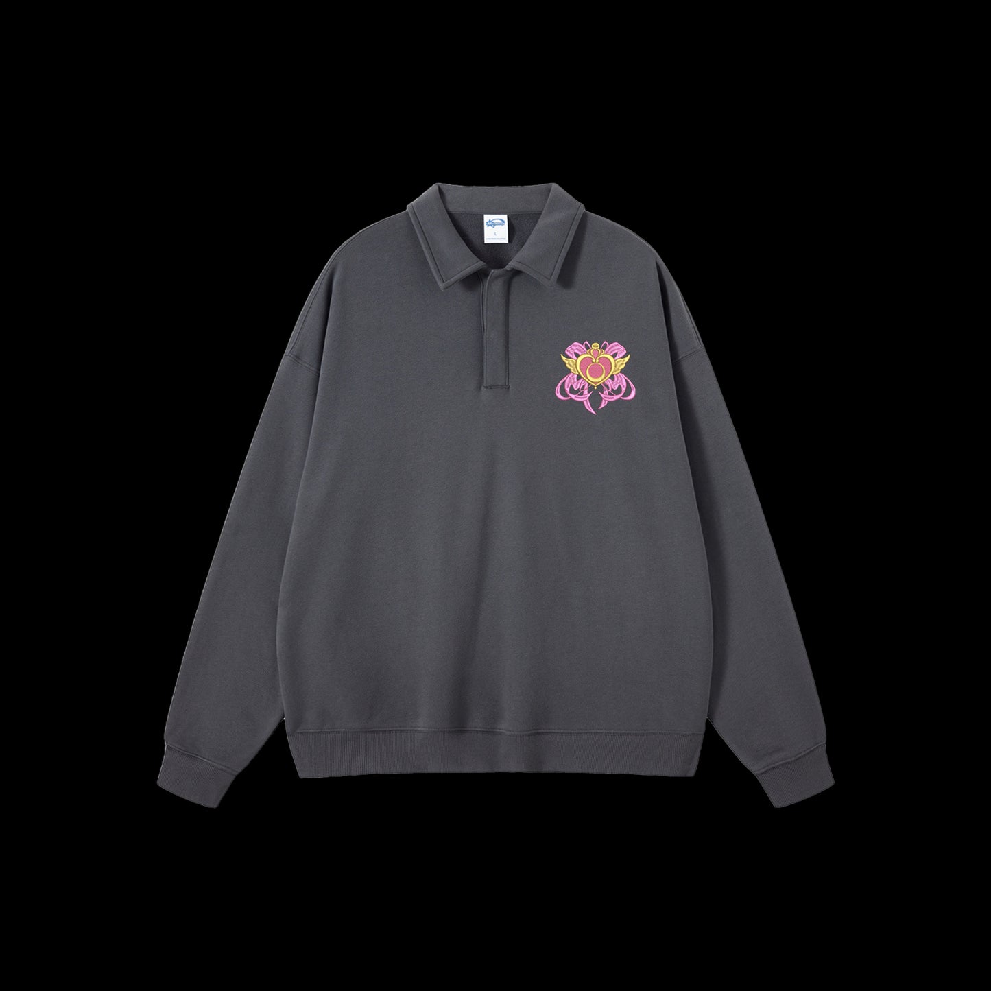 Sailor Mars Star Wand Loose-Fitting Long-Sleeve Polo Sweatshirt