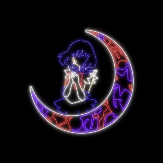 Sailor Saturn Moonlight Neon Light