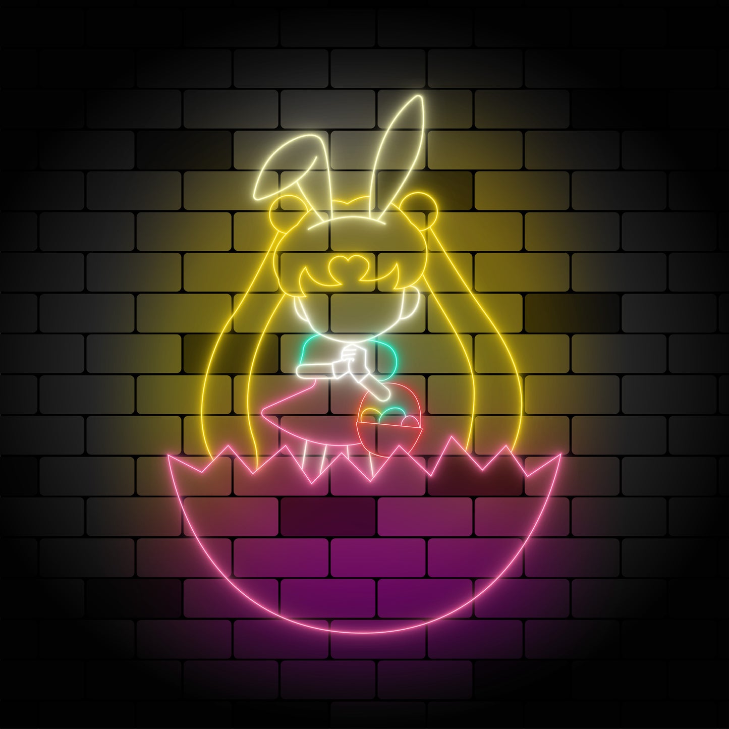 Sailor Moon Easter Neon Sign