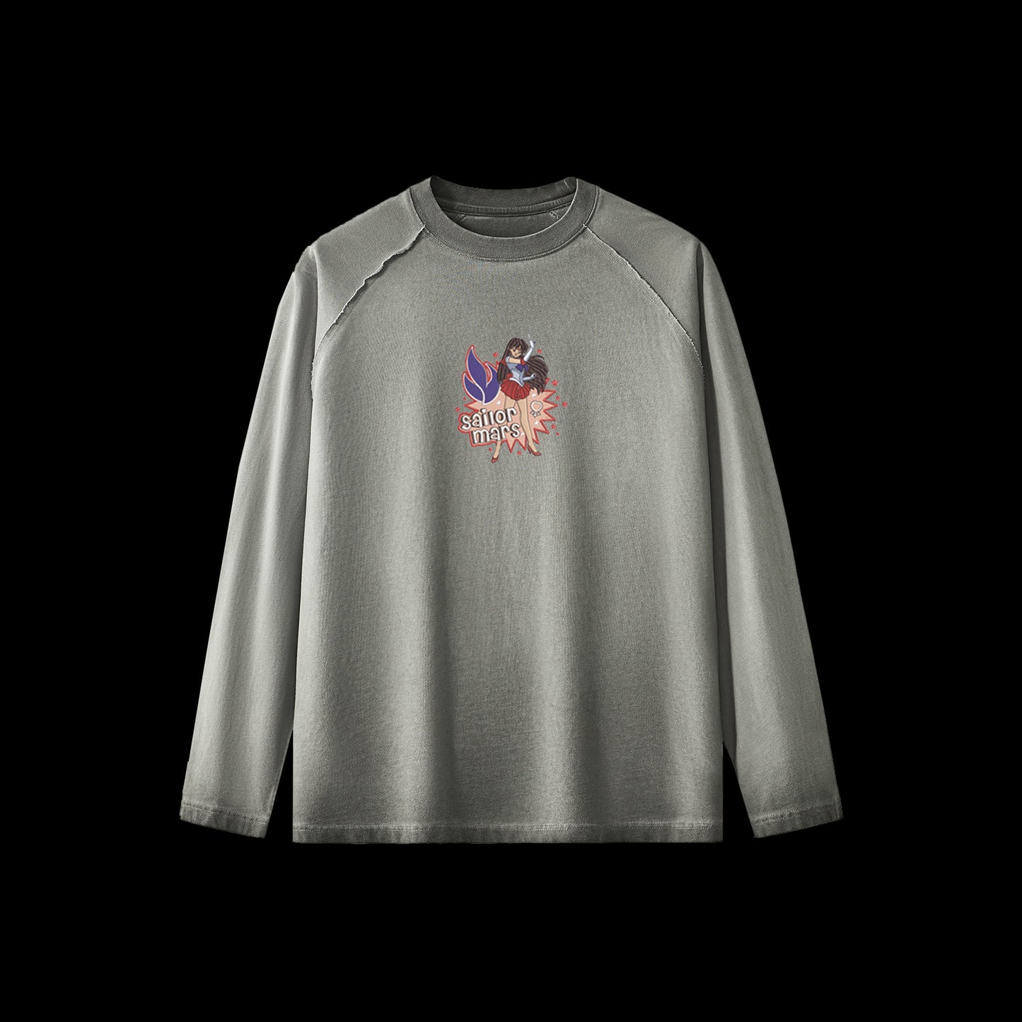 Sailor Mars Washed and Distressed Long-Sleeve T-Shirt